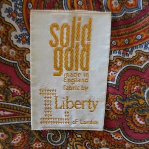 Vintage 1960s Solid Gold Liberty Of London WIDE Paisley Tie 4.5 X 53"